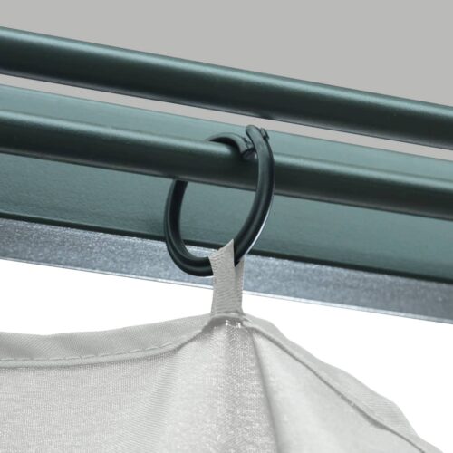 Gazebo with Curtain 300x300cm Cream Aluminium - Image 6