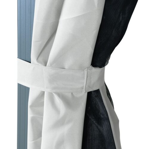 Gazebo with Curtain 300x300cm Cream Aluminium - Image 7