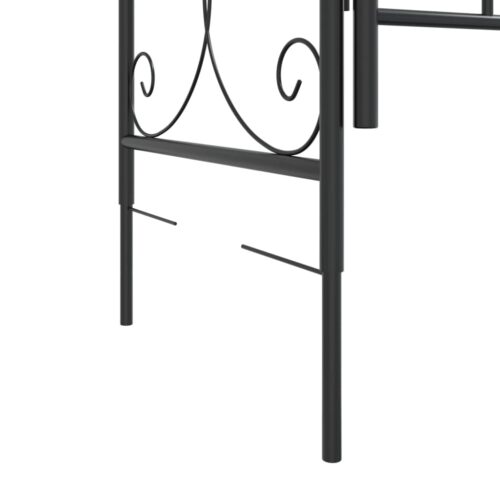 Garden Arch with Gate Black 108x45x235cm Steel - Image 9
