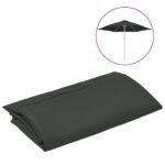 Replacement Fabric for Outdoor Parasol Anthracite 300cm