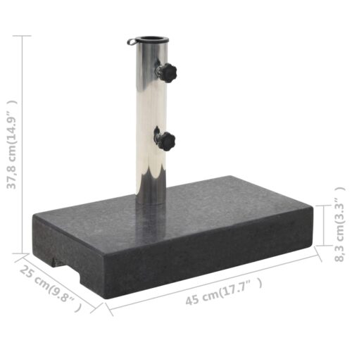 Parasol Base Granite 25 kg Rectangular Black - Image 6
