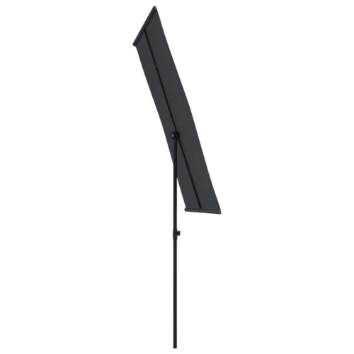 Outdoor Parasol with Aluminium Pole 180x110cm Black - Image 5