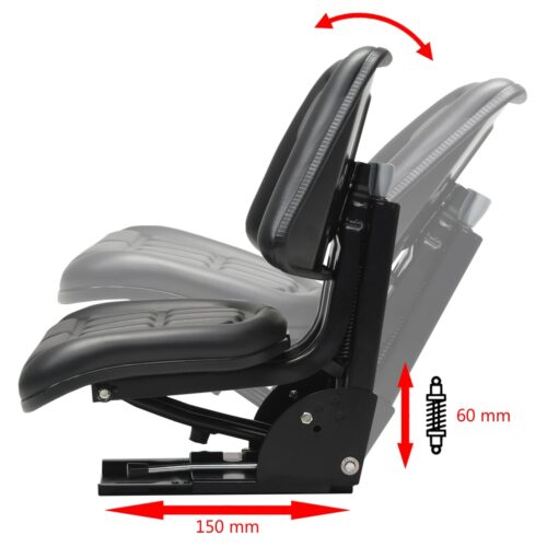 Suspension Universal Tractor Seat Forklift Excavator Truck Backrest Chair - Image 7