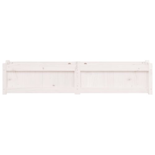 Garden Planters 2pcs White Solid Wood Pine - Image 5
