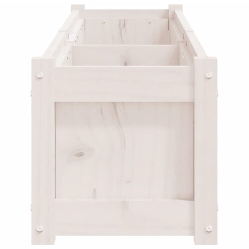 Garden Planters 2pcs White Solid Wood Pine - Image 6