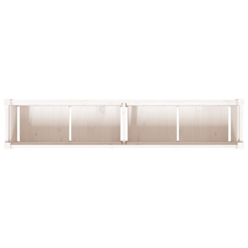 Garden Planters 2pcs White Solid Wood Pine - Image 8