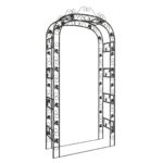 Garden Arch Black 116x45x240cm Steel