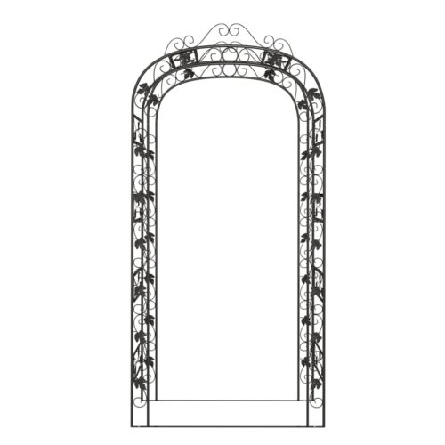 Garden Arch Black 116x45x240cm Steel - Image 3