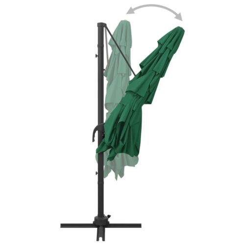 4-Tier Parasol with Aluminium Pole Green 250x250cm - Image 6