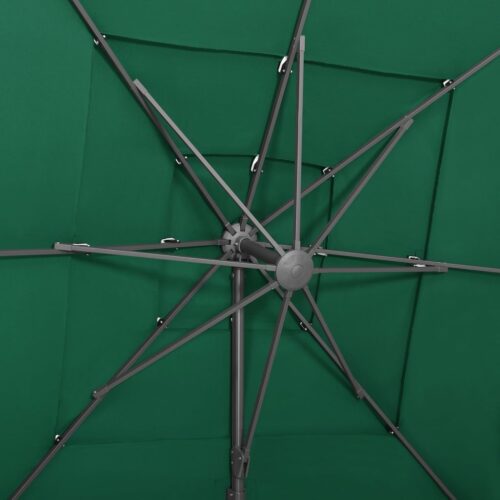 4-Tier Parasol with Aluminium Pole Green 250x250cm - Image 7