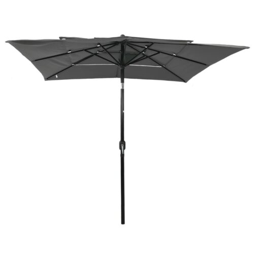 3-Tier Parasol with Aluminium Pole Anthracite 2.5x2.5 m - Image 2