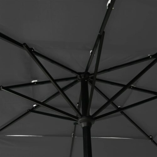 3-Tier Parasol with Aluminium Pole Anthracite 2.5x2.5 m - Image 5