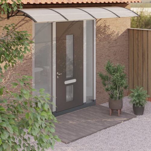 Door Canopy Black 350x100cm Polycarbonate - Image 7