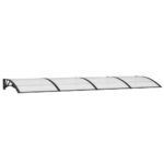 Door Canopy Black 350x100cm Polycarbonate