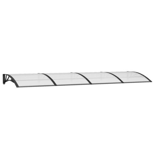 Door Canopy Black 350x100cm Polycarbonate
