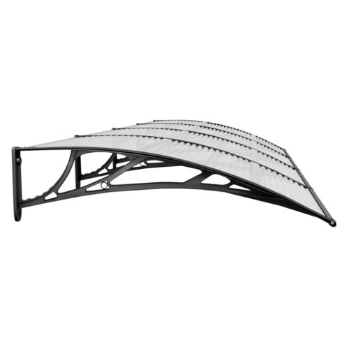 Door Canopy Black 350x100cm Polycarbonate - Image 4