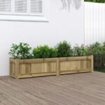 Garden Planter 150x31x31cm Impregnated Wood Pine
