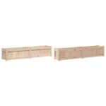 Garden Planters 2pcs Solid Wood Pine