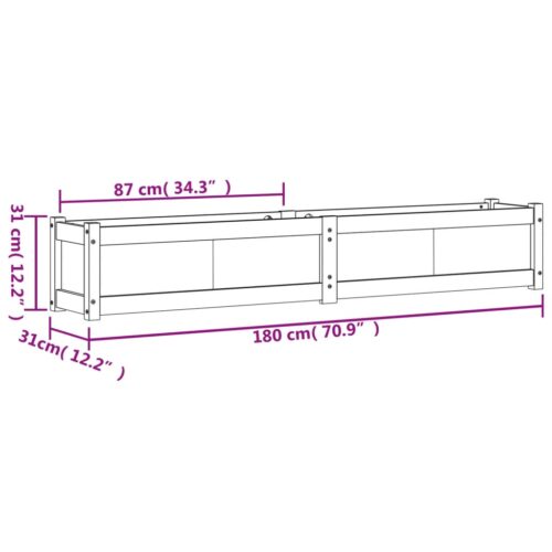 Garden Planters 2pcs Impregnated Wood Pine - Image 11