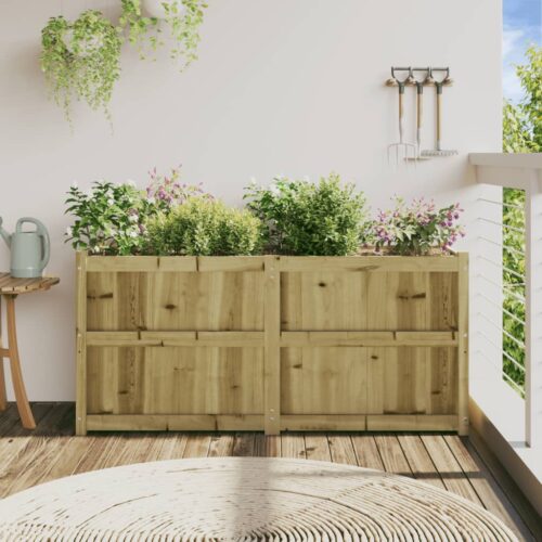 Garden Planter 150x50x70cm Impregnated Wood Pine - Image 3