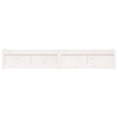 Garden Planters 2pcs White Solid Wood Pine - Image 5