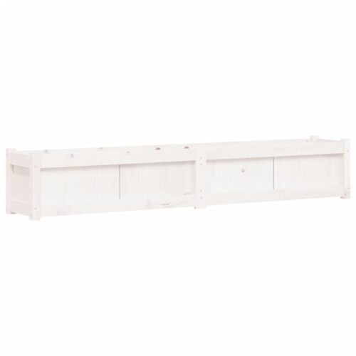 Garden Planters 2pcs White Solid Wood Pine - Image 7