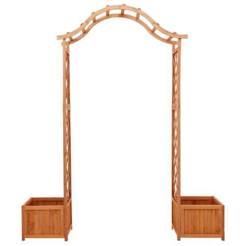 Garden Pergola with Planter Solid Firwood - Image 2