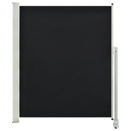 Patio Retractable Side Awning 160 x 300cm Black - Image 2