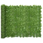Balcony Screen with Green Leaves 400x150cm