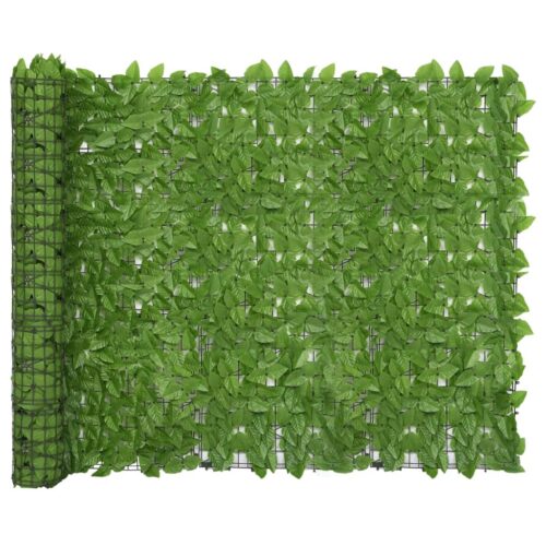 Balcony Screen with Green Leaves 400x150cm