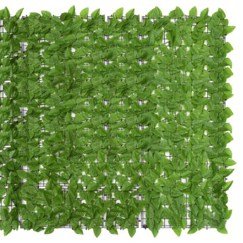 Balcony Screen with Green Leaves 400x150cm - Image 3