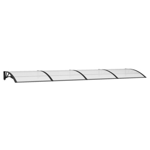 Door Canopy Black 400x100cm Polycarbonate