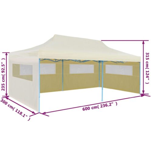 Cream Foldable Pop-up Party Tent 3 x 6 m - Image 9