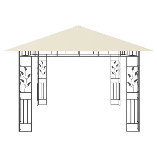 Gazebo with Mosquito Net 4x3x2.73m Cream 180 g/m - Image 4