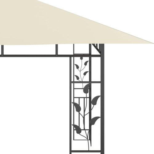 Gazebo with Mosquito Net 4x3x2.73m Cream 180 g/m - Image 5