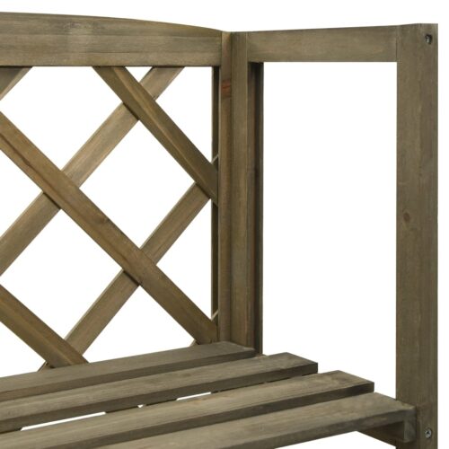 Trellis with Shelves Grey 55x30x140cm Solid Fir Wood - Image 5