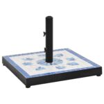 Parasol Base Blue White Square 12 kg