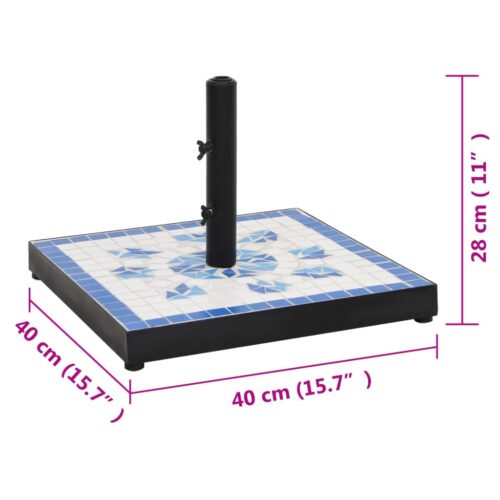 Parasol Base Blue White Square 12 kg - Image 7