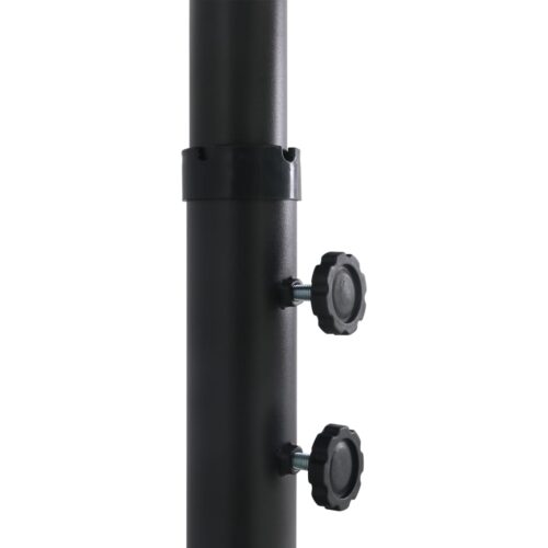 Outdoor Parasol with Aluminium Pole 460x270cm Black - Image 7