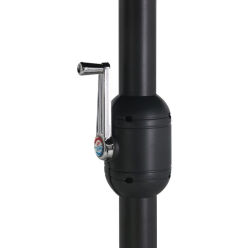 Outdoor Parasol with Aluminium Pole 460x270cm Black - Image 8