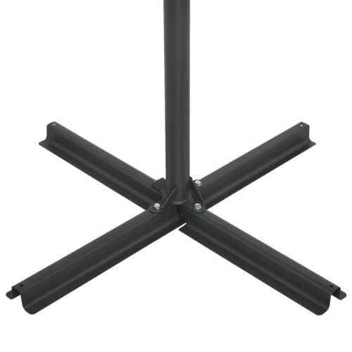 Outdoor Parasol with Aluminium Pole 460x270cm Black - Image 9