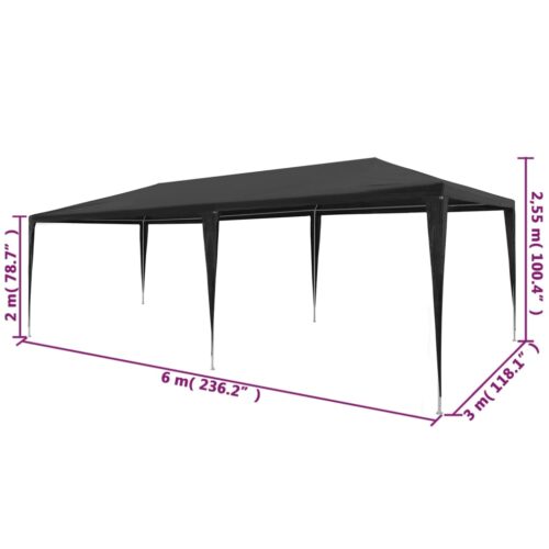 Party Tent 3x6m PE Anthracite - Image 6