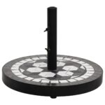 Parasol Base Black White Round 12 kg