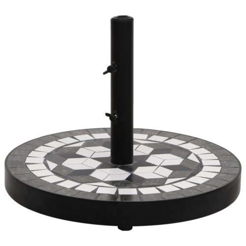 Parasol Base Black White Round 12 kg