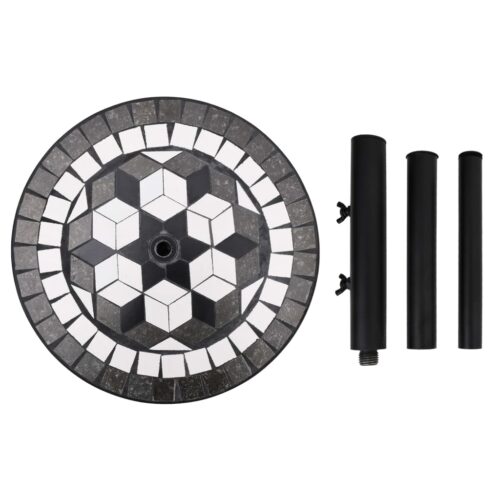 Parasol Base Black White Round 12 kg - Image 5