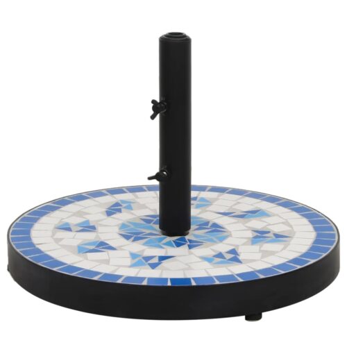 Parasol Base Blue White Round 12 kg