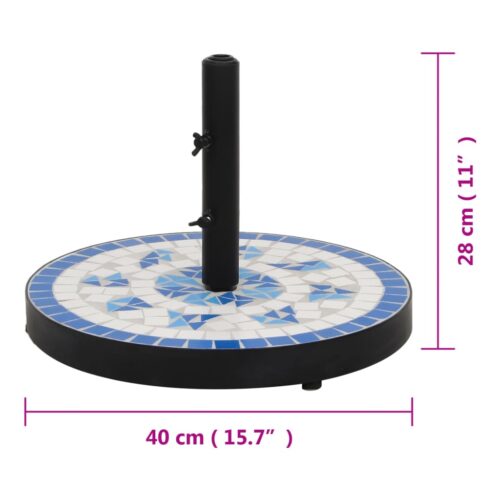 Parasol Base Blue White Round 12 kg - Image 7