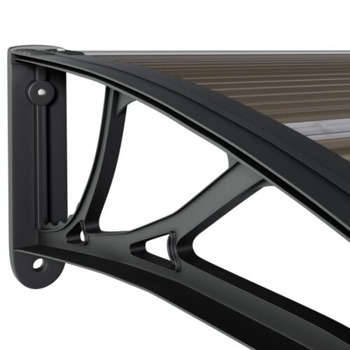 Door Canopy Black 350x100cm Polycarbonate - Image 5