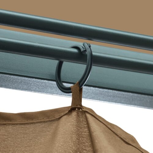 Gazebo with Curtain 400x300cm Taupe Aluminium - Image 10