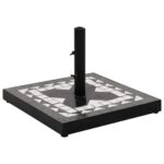 Parasol Base Black White Square 12 kg